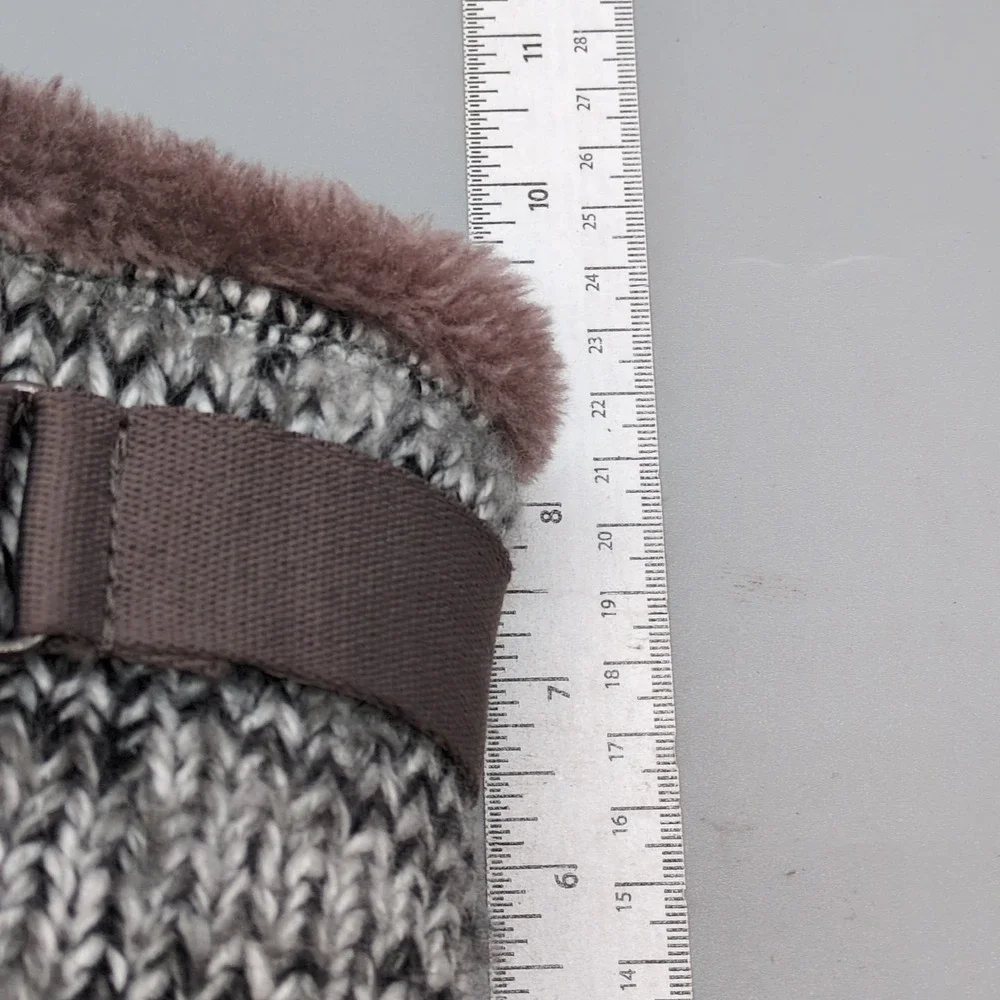 White Mountain Boots Womens Polarair Gray 7 Suede‎ Winter Shoes Fur Trim Pull On